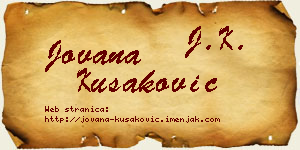 Jovana Kušaković vizit kartica